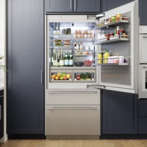 All-New Thermador T36BB110SS 36 Inch Freedom Built-In Bottom Mount Smart Refrigerator Masterpiece Collection Stainless Steel