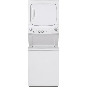 GE GUD27GSSMWW 27" Unitized Spacemaker Washer and Gas Dryer White