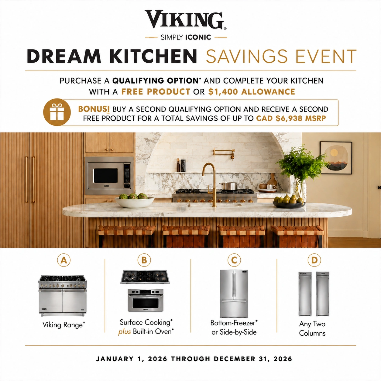 Viking Range Canada Dream Kitchen Savings Event 2026