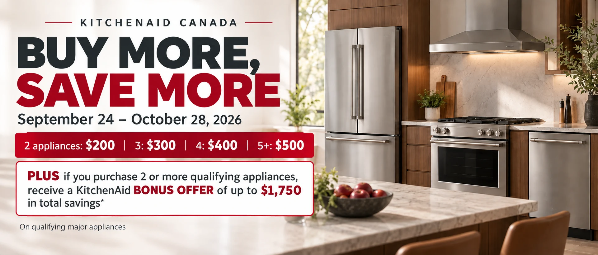 Alt text: KitchenAid Buy More, Save More promotion